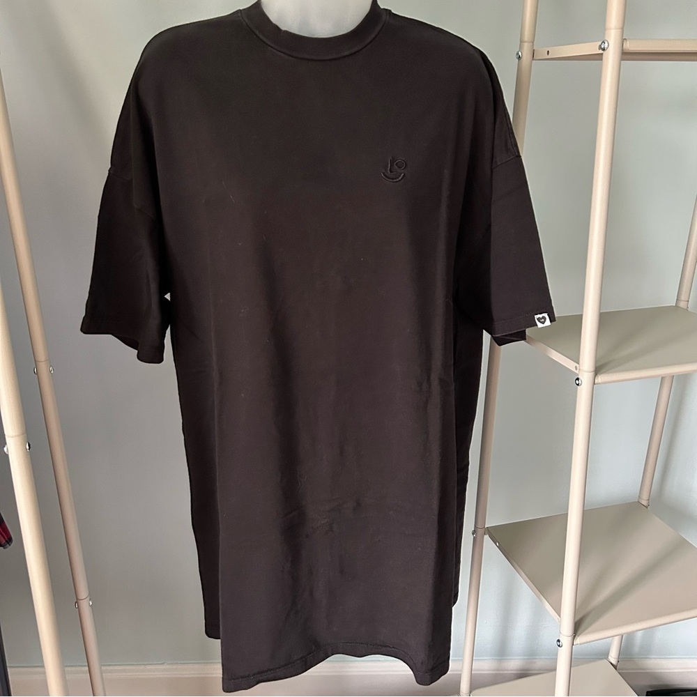 Lazy Oaf Boy Relaxed Fit Black Unisex T-shirt Embroidered Logo Streetwear Goth